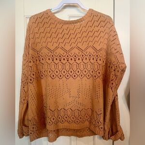 Gold Knit Sweater by Umgee